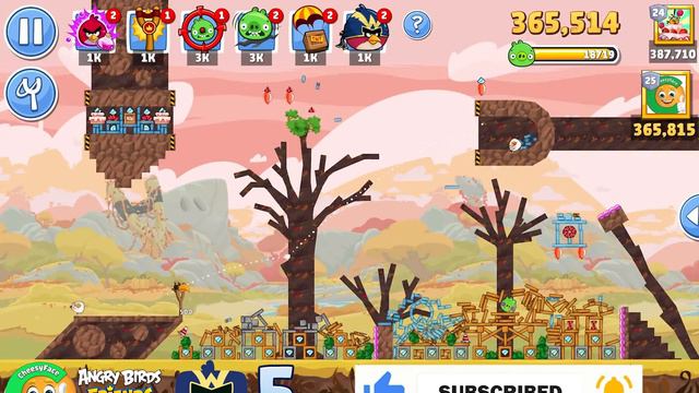 Level 5 - 3stars Walkthrough NO POWER-UP Angry Birds Friends Tournament 1311 смотреть онлайн