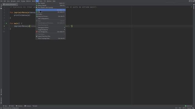 Kotlin Ejercicio: 14 Crear una Función para ser Invocada Desde el Punto de Entrada main() смотреть онлайн
