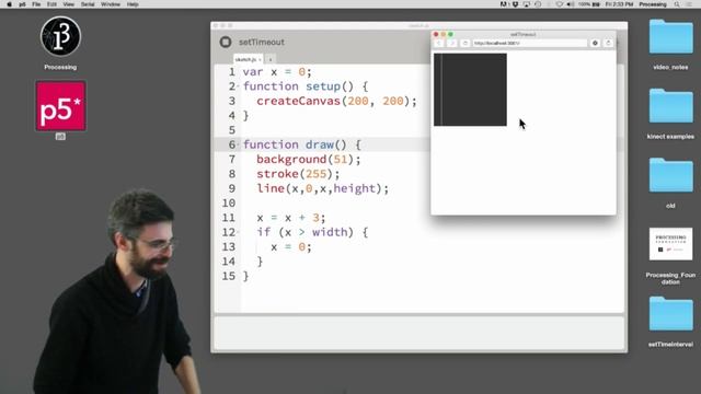 9.4: JavaScript setTimeout() Function - p5.js Tutorial смотреть онлайн