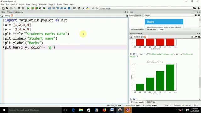 Bar Graph - Python (Pyplot) смотреть онлайн