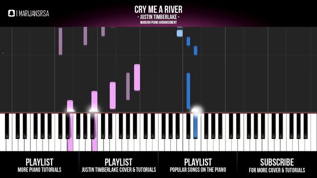 How To Play: Justin Timberlake - Cry Me A River | Piano Tutorial + Sheets смотреть онлайн
