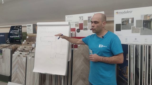 Иженерный винил (Layred) Moduleo Herrngbone - елочка. смотреть онлайн