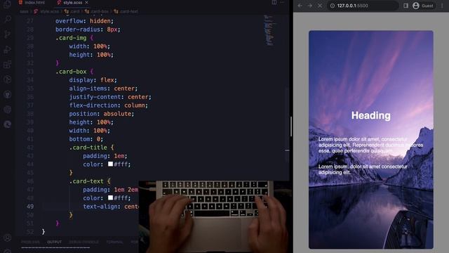 Creating an Animated Card with HTML & SCSS - No Talking смотреть онлайн