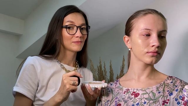 Нанесение тонального крема| Как убрать поры с помощью тона| Нанесение тона для комбинированной кожи смотреть онлайн