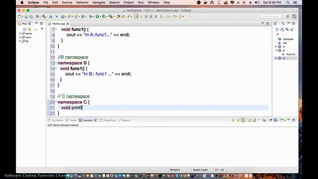 C++ Namespace Tutorial смотреть онлайн