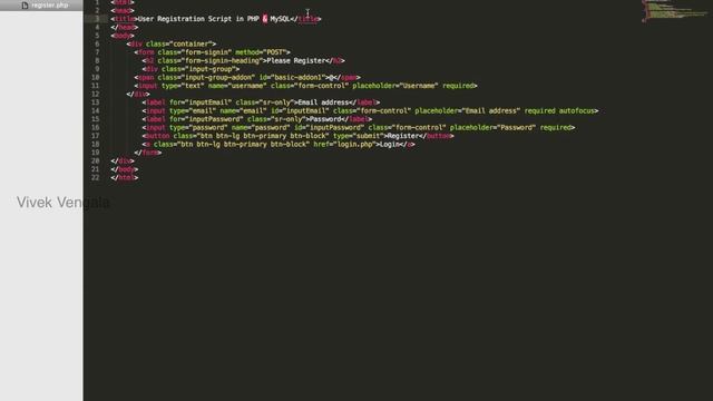 3. 1. Creating User Registration HTML Form смотреть онлайн