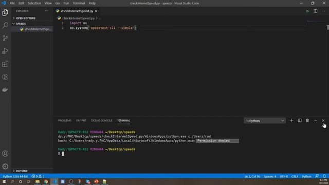 Check Internet Speed using Python (Speed Test) смотреть онлайн