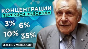 И.П.Неумывакин. КОНЦЕНТРАЦИИ ПЕРЕКИСИ ВОДОРОДА