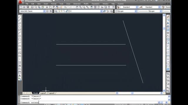 AutoCAD Tutorial - Extend Command смотреть онлайн