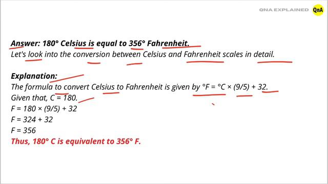 What is 180 degrees Celsius in Fahrenheit ? - QnA Explained смотреть онлайн