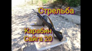 Сайга 20 развлекательная стрельба на 80 метров