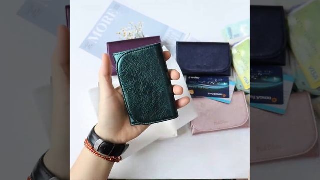 Ví đựng Thẻ Mini Sophia Da Thật Màu Nhũ