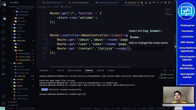 Routers ile Örnekli Çalışmalar - Laravel BootCamp смотреть онлайн