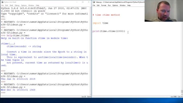 Python Basics Time Ctime Method смотреть онлайн