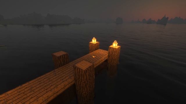 ? ? Minecraft Night Time Rainy Pier with Relaxing Music ? ? смотреть онлайн