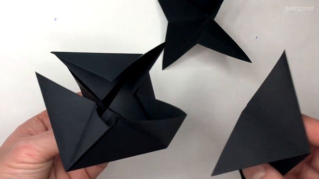 Paper Octahedron Skeleton ● Origami diagram смотреть онлайн