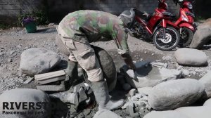 Полный процесс производства раковины из речного камня. Раковина за 20 минут!