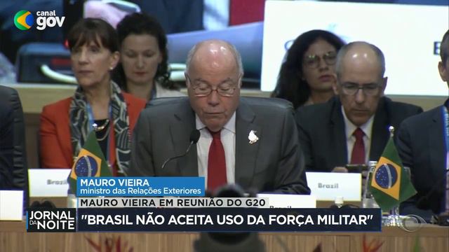 Brasil não aceita uso da força militar, diz chanceler no G20 | Jornal da Noite смотреть онлайн