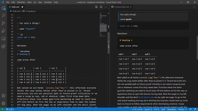 Markdown Showdown - 12 tables смотреть онлайн