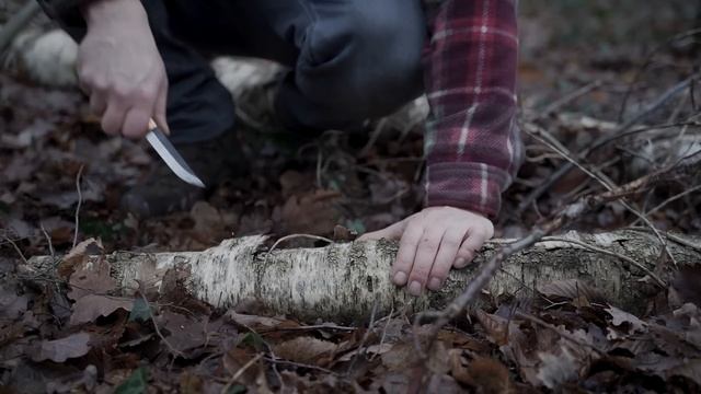 SOLO WINTER BUSHCRAFT - Tarp Survival Shelter | Firecamp & Cooking смотреть онлайн