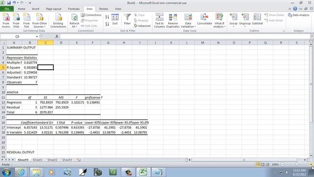 Excel 2010: Coefficient of Determination смотреть онлайн
