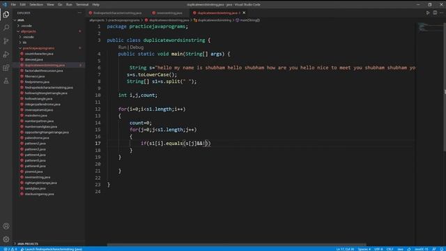 Duplicate Words in String (Without Hashmap) смотреть онлайн