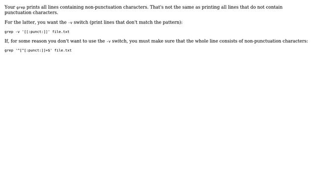 Unix & Linux: Print all lines which not containing punctuation (3 Solutions!!) смотреть онлайн