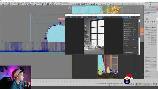 Создание новогодней анимации в 3D Max, Corona renderer и After Effects смотреть онлайн