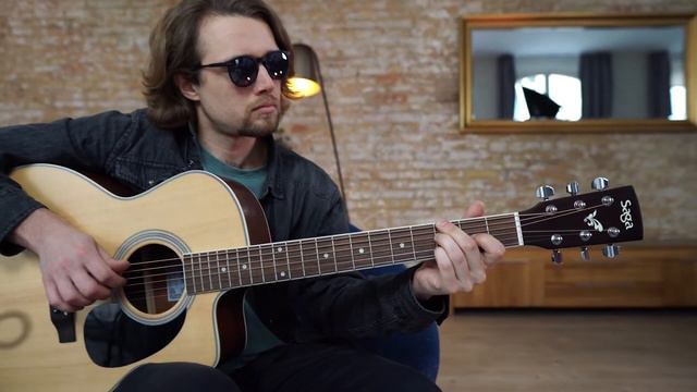 Beautiful sound with Saga SF700,the most cost-effective guitar for beginners.🎸 смотреть онлайн