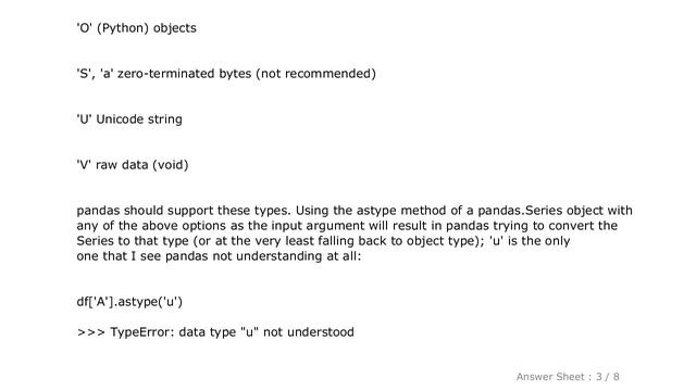 PYTHON : what are all the dtypes that pandas recognizes? смотреть онлайн