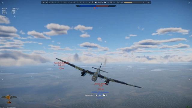 Replay War Thunder #12 - Сели на самолёт смотреть онлайн