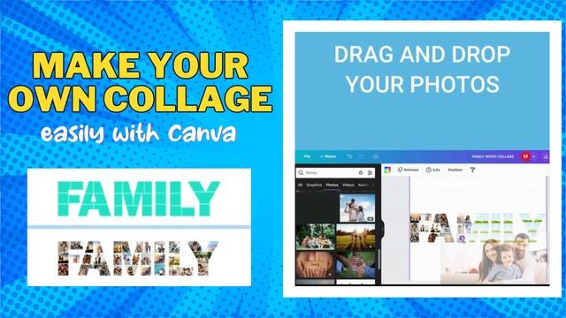 Transform Your Family Photos with Picture Collage Family Word Template in Canva смотреть онлайн