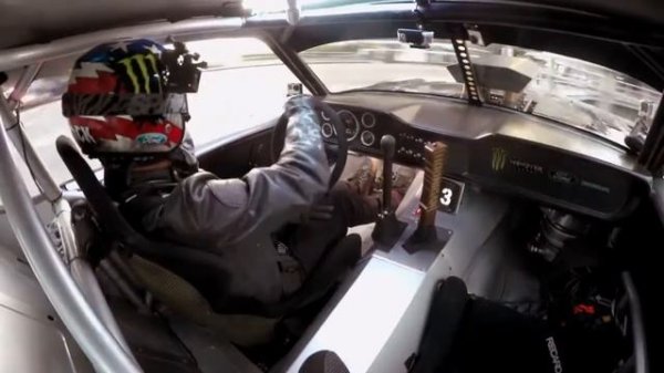Hoonigan ken block drift in a custom built 1965 ford mustang