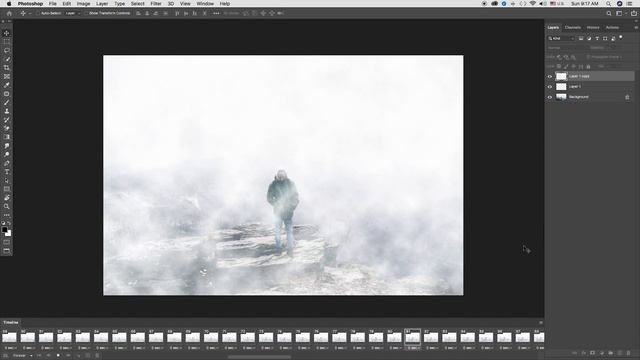 How to create and animate fog In photoshop | Photoshop in Hindi | Photoshop me Fog kaise banaye смотреть онлайн