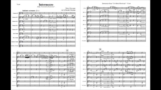 Intermezzo from "Cavalleria Rusticana" (Clarinet Choir) смотреть онлайн