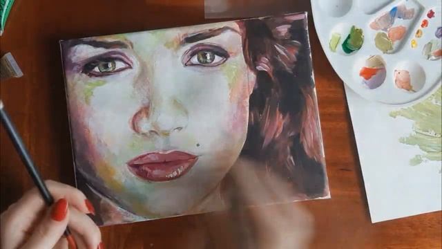 Портерет акриловыми красками. Наталья Орейро "Дикий ангел" смотреть онлайн