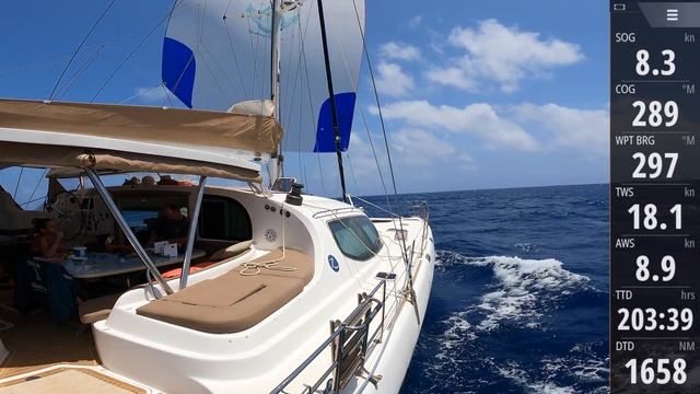 SLOW BOAT TV: ONE HOUR Uninterrupted Blue Water Sailing ASMR (w/Navigation & Wind Stats) смотреть онлайн
