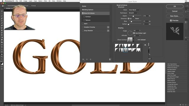 Create Gold Text, or Type using Layer Styles in Photoshop смотреть онлайн