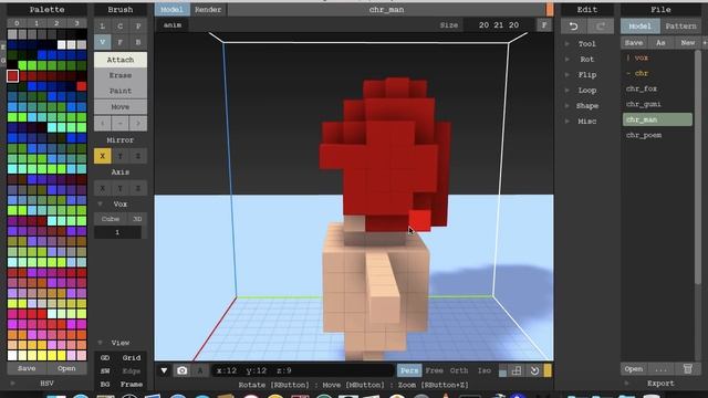 MagicaVoxel - Создание воксельного персонажа. Часть 1? смотреть онлайн