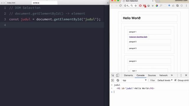 Javascript & DOM #3 - DOM Selection (Part 1) смотреть онлайн