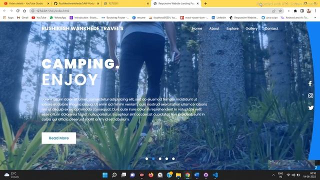 6AW RushikeshTravels Video Responsive Website Pure HTML CSS SASS JavaScript jQuary with Animations смотреть онлайн