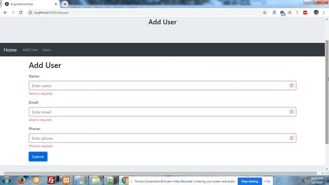 Angular 9 Php Mysql Database Crud Part 2 - Add User смотреть онлайн