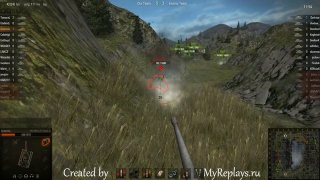 WOT: Lakeville - VK 4502 (P) Ausf. A - 6 frags - Top Gun, Sniper, смотреть онлайн