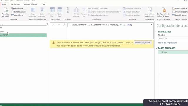 Celdas de Excel como parámetro en Power Query ? con Diego Alzate смотреть онлайн