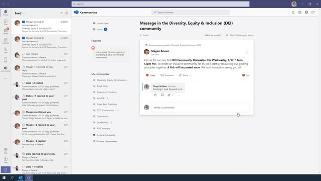 Microsoft Yammer notifications and announcements смотреть онлайн