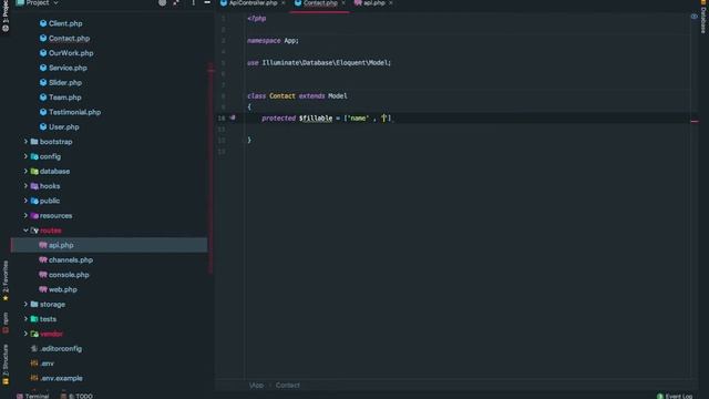 laravel nuxtjs company portfolio lesson 9 contacts api смотреть онлайн
