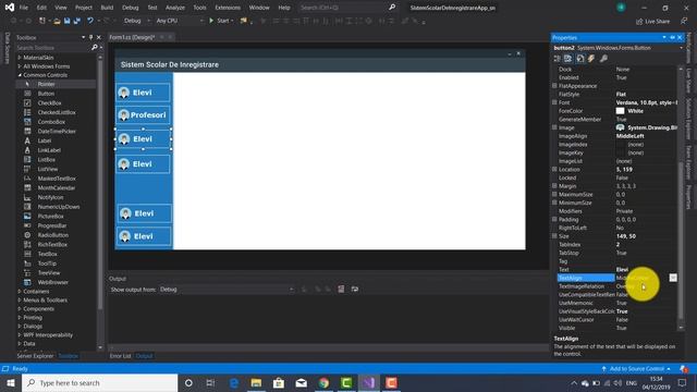 Proiect C# si SQL SERVER Sistem Scolar de Inregistrare | Proiectarea formularului principal смотреть онлайн