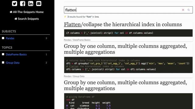 All The Snippets - pandas cheats sheets смотреть онлайн