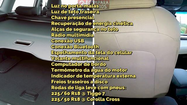 EQUIPAMENTOS Caoa Chery Tiggo 7 Pro Hybrid vs Toyota Corolla Cross XRV Hybrid смотреть онлайн
