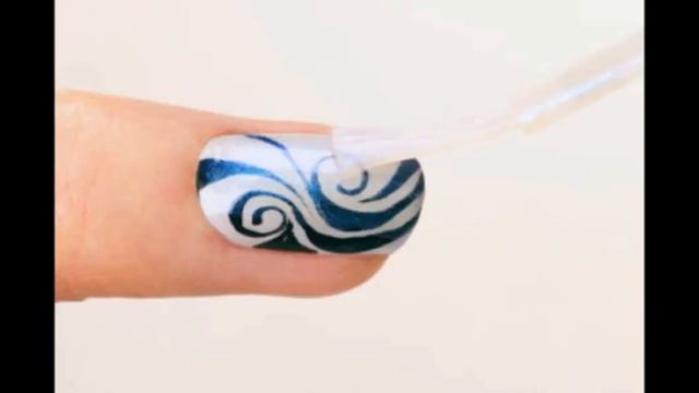 Маникюр Синие кружева смотреть онлайн